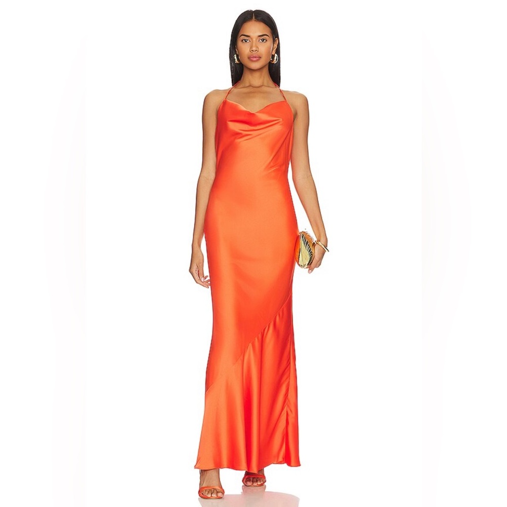 Rumer Iluka Gown in Orange, NWT, Small